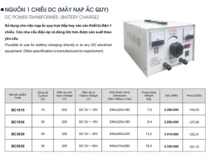 Giá Sạc Ắc Quy 12v,bảng Giá Bán Nạp Ắc Quy Lioacác Loại