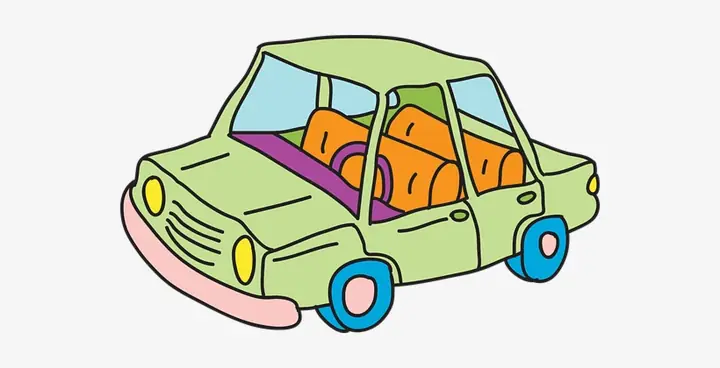 Automobile Car Cartoon Green Car Car Car C - Hình Ảnh Xe Ô Tô Hoạt Hình, Transparent Png Download