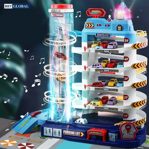 Đồ Chơi Mô Hình Gara Đỗ Xe Ô Tô Cỡ Lớn 5 Tầng Nhiều Chức Năng 3302a