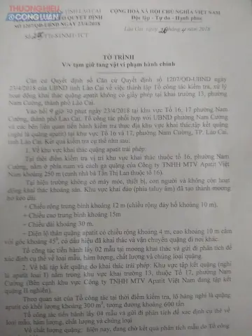 Lào Cai: Ai Là Chủ Nhân Của Hơn 600 Tấn Quặng Apatit Trái Phép?