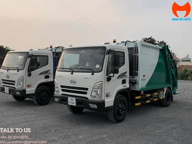 Giới Thiệu Chung Về Xe Ép Rác Hyundai Ex8 9 Khối