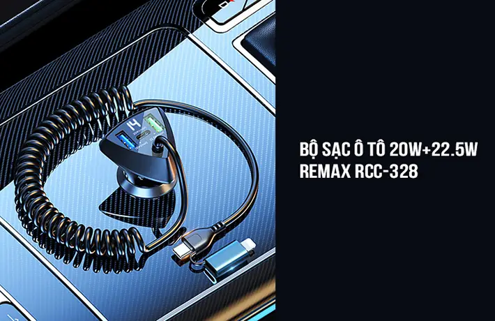 Để Giải Quyết Vấn Sạc Nhanh Trên Ô Tô, Bộ Sạc Ô Tô 20w+22.5w Remax Rcc-328 Với Thiết Kế Và Công Nghệ Hiện Đại Sẽ Trở Thành Lựa Chọn Lý Tưởng Cho Người Dùng Xe Hơi.