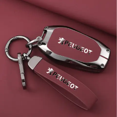 Ốp Kim Loại Bọc Chìa Khóa Ô Tô Peugeot Cao Cấp