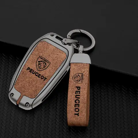 Ốp Kim Loại Bọc Chìa Khóa Ô Tô Peugeot Chất Lượng