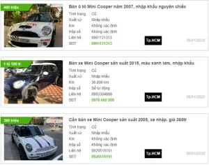 Mua Xe Ô Tô Cooper Cũ Chơi Tết: Nên Chọn Tầm Giá Nào?