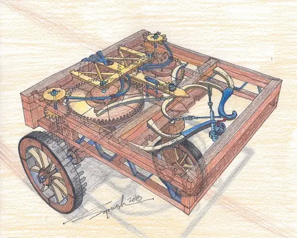 Bí Ẩn Xe Ô Tô Của Leonardo Da Vinci: Sơ Đồ Và Nguyên Lý Hoạt Động