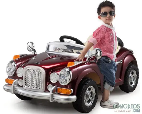 Xe Ô Tô Điện Trẻ Em Je 128 Màu Mận Chín