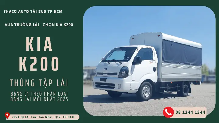 Kia K200 Tập Lái - Đáp Ứng Bằng Lái Hạng C1 2025
