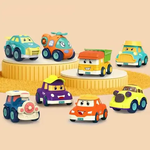 Set 8 Xe Ô Tô Đồ Chơi Poli Bj660-1