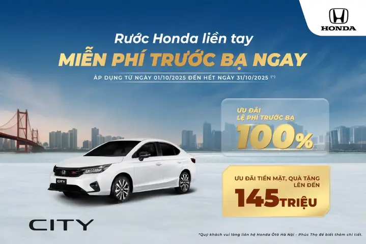 Ưu Đãi Honda City Tháng 10/2025