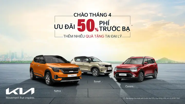 Kia Ưu Đãi 100% Phí Trước Bạ, Thêm Nhiều Ưu Đãi Hấp Dẫn Trong Tháng 4