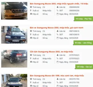 Có Nên Mua Xe Ô Tô Musso Nhập Khẩu Cũ? Đánh Giá Chi Tiết