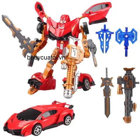Đồ Chơi Rô Bốt Biến Thành Ô Tô L015- 1đỏ