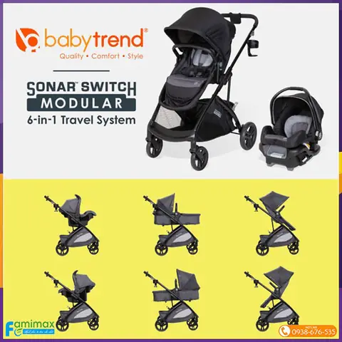 Xe Đẩy Kèm Ghế Ngồi Ô Tô Baby Trend Sonar Switch