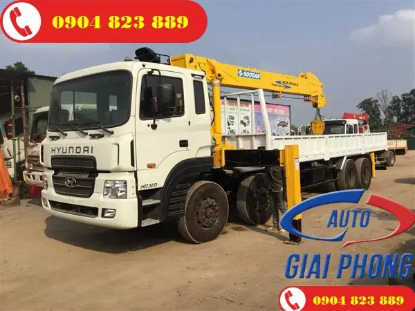 Xe Tảihyundai Hd320 Nhập Khẩu Gắn Cẩu Tự Hành Soosan 10 Tấnsẵn Xe Giao Ngay Tại Auto Giải Phóng