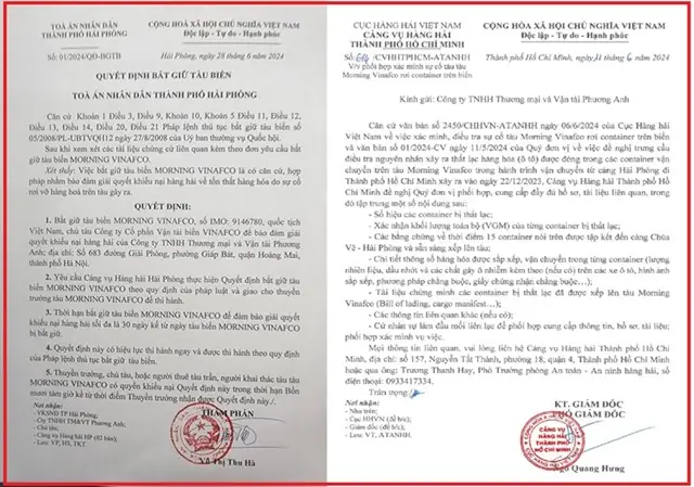 Làm Rơi 42 Xe ô Tô Xuống Biển, Tàu Biển Morning Vinafco Bị Tòa án Hải Phòng Phát Lệnh Bắt Giữ - Ảnh 1