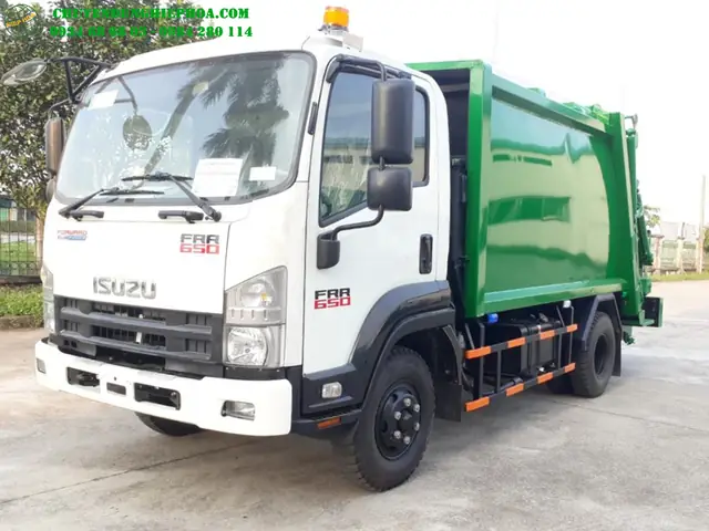 Giới Thiệu Xe Ép Rác 9 Khối Isuzu - Máng Xúc Rác