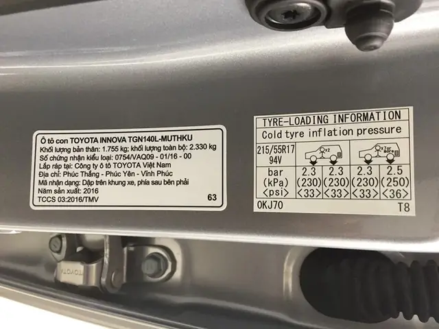 Đơn Vị Đo Áp Suất Và Cách Đọc Thông Số Áp Suất Lốp