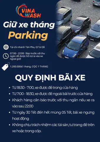 Bãi Giữ Xe Ô Tô Vinawash Tân Phú