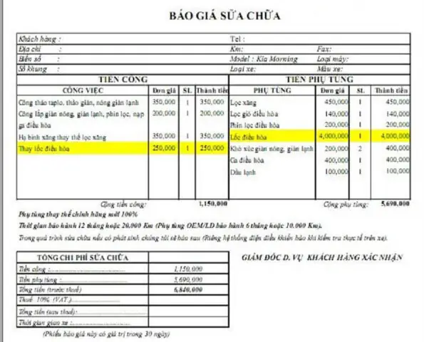 Bảng Báo Giá Sửa Chữa Xe Ô Tô: Chi Tiết Và Các Yếu Tố Ảnh Hưởng