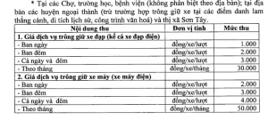 Bảng Giá Chi Tiết Như Sau: