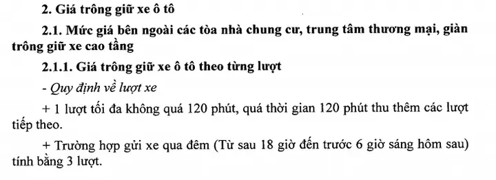 Bảng Giá Chi Tiết Như Sau: