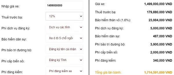 Bảng Tính Giá Xe Ô Tô: Hướng Dẫn Toàn Tập Về Lệ Phí Trước Bạ 2024