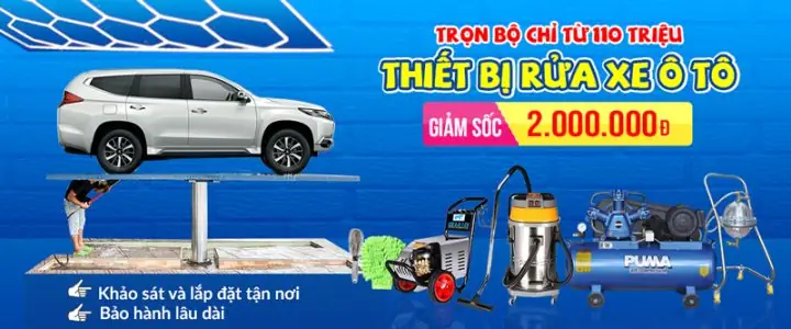 Các Thiết Bị Hỗ Trợ Trong Bộ Rửa Xe Ô Tô Chuyên Nghiệp Và Báo Giá