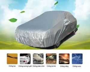 Bạt Phủ Xe Ô Tô Tráng Bạc Cách Nhiệt, Chống Nắng Mưa Ăn Mòn Hiệu Quả