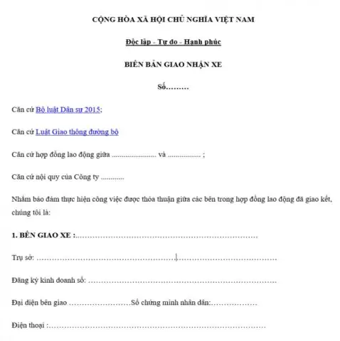 Tầm Quan Trọng Vượt Trội Của Biên Bản Bàn Giao Xe Ô Tô Tự Lái