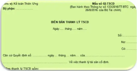 Biên Bản Thanh Lý Tài Sản Cố Định