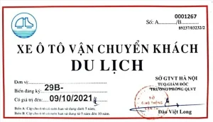 Biển Hiệu Xe Ô Tô Vận Chuyển Khách Du Lịch: Thủ Tục, Hồ Sơ & Quy Trình Cấp Mới