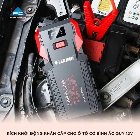 Kích Bình Ô Tô, Bộ Kích Nổ Ô Tô Lekima Ljs300, Kích Acquy Ô Tô Với Công Suất Lớn, Dòng Phóng Mạnh, Kiêm Pin Sạc Dự Phòng 15800mah