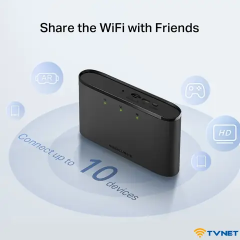 Bộ Phát Wifi 4g Mercusys Mt110 Tốc Độ 150mbps. Pin 3000mah - Hàng Chính Hãng Bảo Hành 2 Năm: