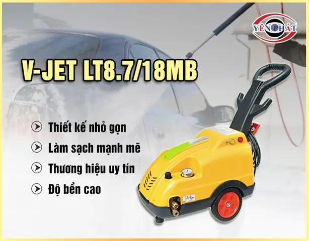 Những Điểm Cộng Lớn Của Máy Bơm Rửa Xe Ô Tô Áp Lực Cao V-jet Lt8.7/18mb