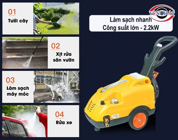 Những Điểm Cộng Lớn Của Máy Bơm Rửa Xe Ô Tô Áp Lực Cao V-jet Lt8.7/18mb