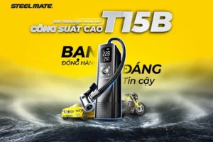 Bơm Lốp Ô Tô Mini Thông Minh Không Dây Steelmate T15b