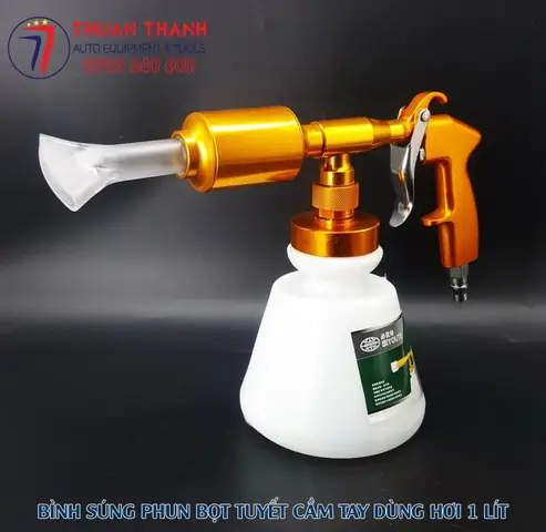 Bình Phun Tạo Bọt Tuyết Và Dung Dịch Không Chạm Cầm Tay 1 Lít Dùng Khí Nén