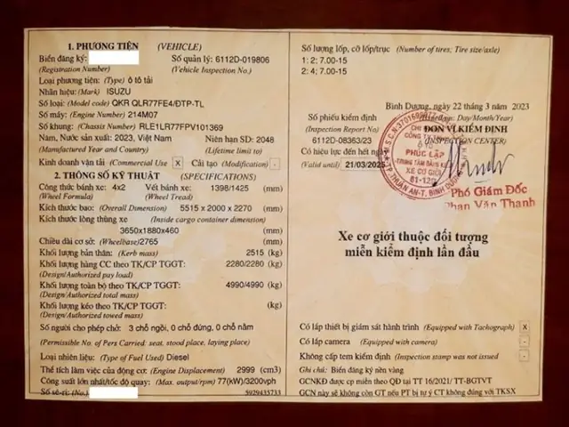 Các Hạng Mục Khiếm Khuyết Được Phép Đăng Kiểm Xe Ô Tô