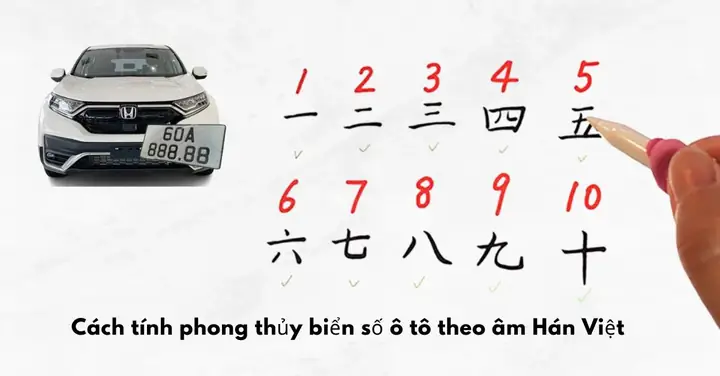 Cách Tính Biển Số Xe Phong Thủy Theo Âm Tiếng Hán Việt