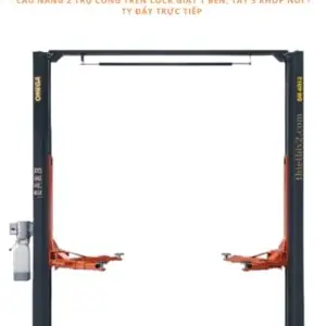 Cầu Nâng 2 Trụ Cổng Trên Lock Giật 1 Bên, Tay 3 Khớp Nối - Ty Đẩy Trực Tiếp