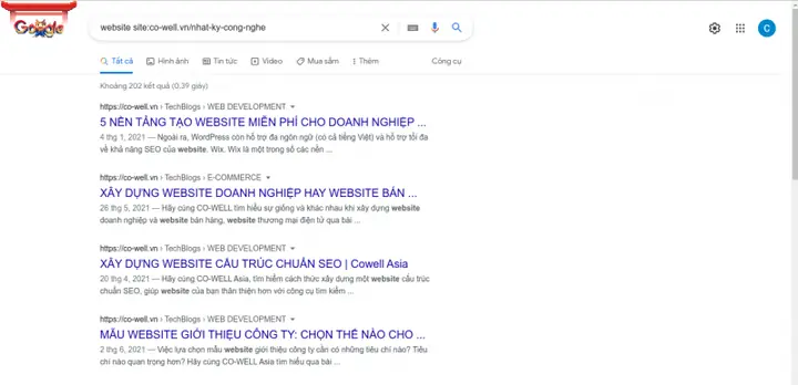 Tip 6. Tìm Kiếm Kết Quả Trong Trang Web Chỉ Định.