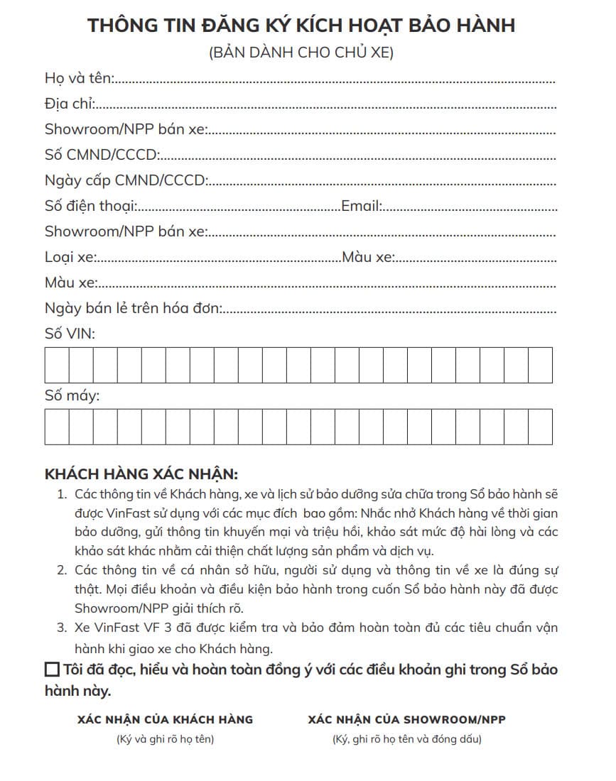 Chính Sách Bảo Hành VF 3 Mới Nhất: Quyền Lợi và Điều Kiện Cần Biết
