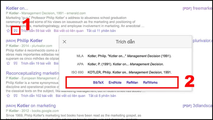 - Nút Trích Dẫn Nhanh (quick Citation)