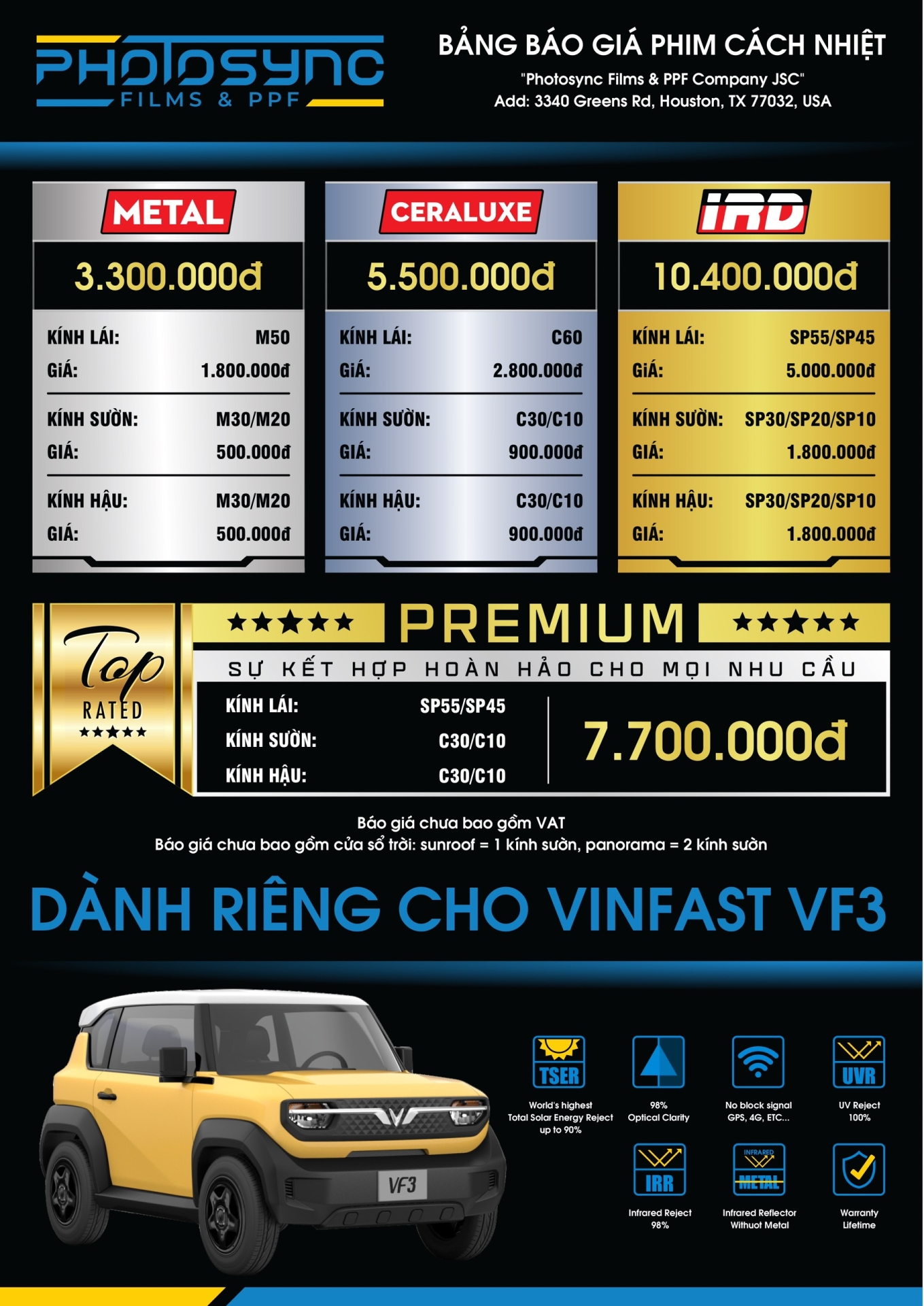 dan phim cach nhiet cho vinfast vf3 5