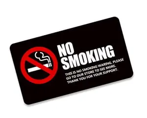 Tem Không Hút Thuốc No Smoking (mẫu 3) Dán Xe Ô Tô Ms-184