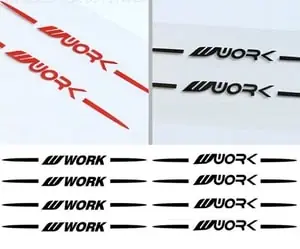 Decal Chữ W Work Dán Trang Trí Lazang Ô Tô Ms-202