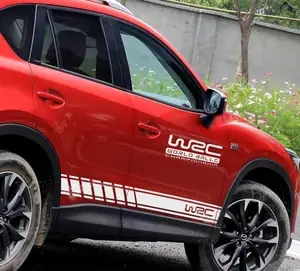 Bộ Tem Dán Sườn Xe Ô Tô Wrc Dải Tem Kẻ Sọc Chéo Ms-199