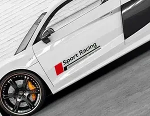 Bộ Tem Decal Chữ Sport Racing Dán Sườn Xe Ô Tô Ms-234