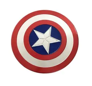Tem Logo Khiên Captain American Đội Trưởng Mỹ Bằng Kim Loại Đường Kính 7.5 Cm Ms-270